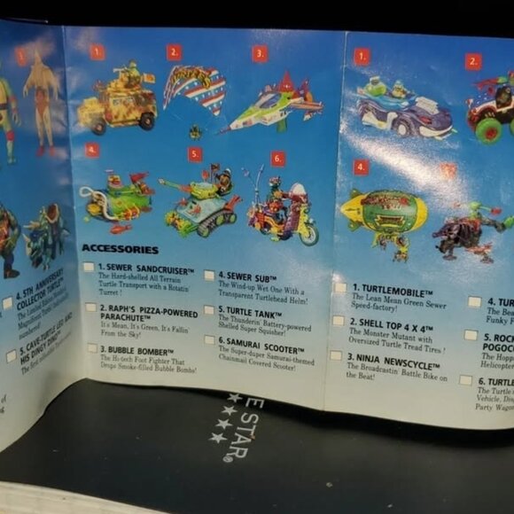 TMNT Checklist Insert Teenage Mutant Ninja Turtles Lot of 3 - Picture 3 of 3